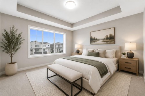 1060 West Lakeview Drive, Chestermere, AB - Indoor Photo Showing Bedroom