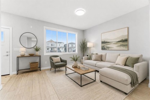 1060 West Lakeview Drive, Chestermere, AB - Indoor Photo Showing Living Room