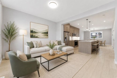 1060 West Lakeview Drive, Chestermere, AB - Indoor Photo Showing Living Room