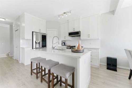 118 Saddletree Close Ne, Calgary, AB - Indoor Photo Showing Kitchen With Upgraded Kitchen