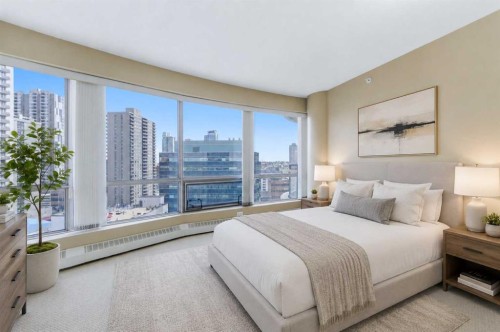 1302-1078 6 Avenue Sw, Calgary, AB - Indoor Photo Showing Bedroom