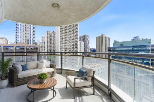 1302-1078 6 Avenue Sw, Calgary, AB - Outdoor With Balcony
