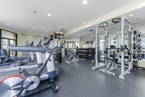 1302-1078 6 Avenue Sw, Calgary, AB - Indoor Photo Showing Gym Room
