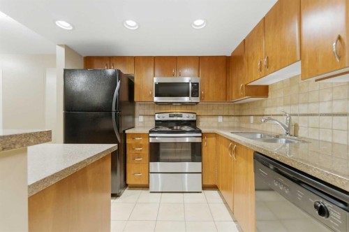1302-1078 6 Avenue Sw, Calgary, AB - Indoor Photo Showing Kitchen With Double Sink