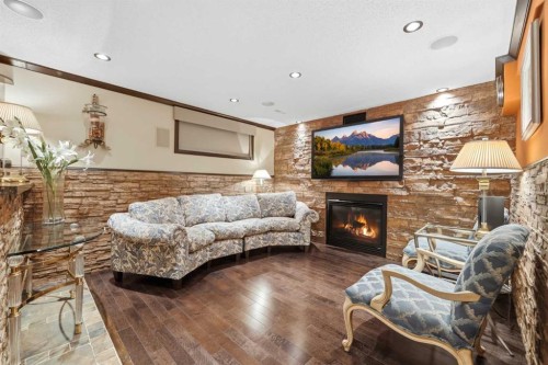 61 Millview Park Sw, Calgary, AB - Indoor Photo Showing Living Room With Fireplace