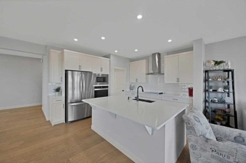 678 Cornerstone Avenue Ne, Calgary, AB - Indoor Photo Showing Kitchen With Stainless Steel Kitchen With Double Sink With Upgraded Kitchen