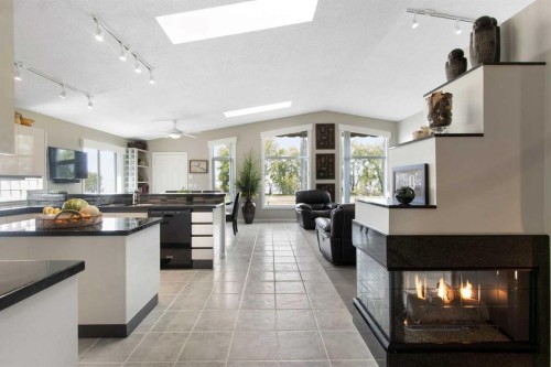 654 Lakeside Drive, Rural Vulcan County, AB - Indoor With Fireplace