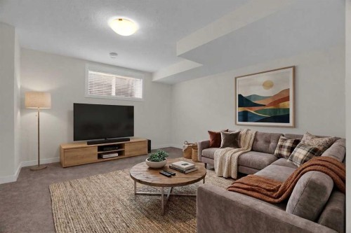 59 D'Arcy Boulevard, Okotoks, AB - Indoor Photo Showing Living Room