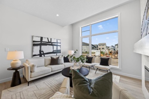1059 Bayview Crescent, Airdrie, AB - Indoor Photo Showing Living Room