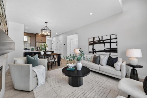 1059 Bayview Crescent, Airdrie, AB - Indoor Photo Showing Living Room