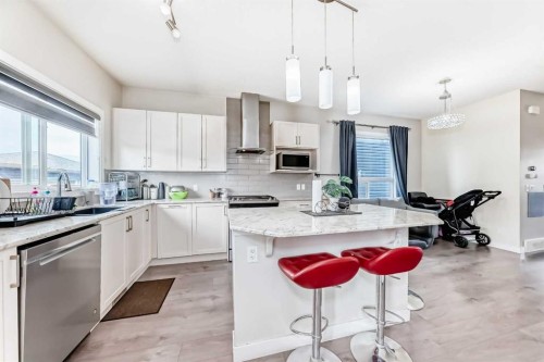 72 Cornerstone Avenue Ne, Calgary, AB - Indoor Photo Showing Kitchen With Stainless Steel Kitchen With Upgraded Kitchen