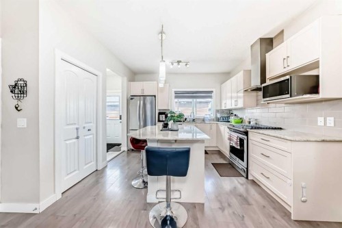 72 Cornerstone Avenue Ne, Calgary, AB - Indoor Photo Showing Kitchen With Stainless Steel Kitchen With Upgraded Kitchen