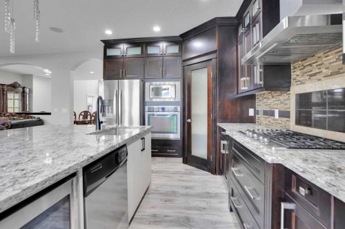265 Saddlelake Drive Ne, Calgary, AB - Indoor Photo Showing Kitchen With Upgraded Kitchen