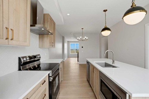 81 Wild Rose Way Se, Calgary, AB - Indoor Photo Showing Kitchen With Upgraded Kitchen