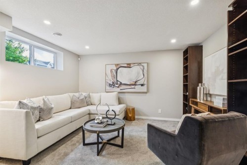 73 Marine Drive Se, Calgary, AB - Indoor Photo Showing Living Room