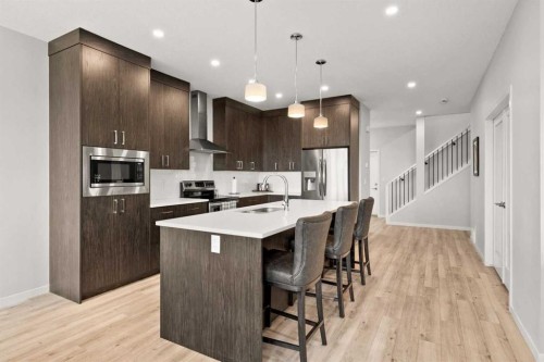 1107 Copperfield Boulevard Se, Calgary, AB - Indoor Photo Showing Kitchen With Stainless Steel Kitchen With Upgraded Kitchen
