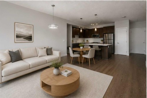 205-12 Sage Hill Terrace Nw, Calgary, AB - Indoor Photo Showing Living Room