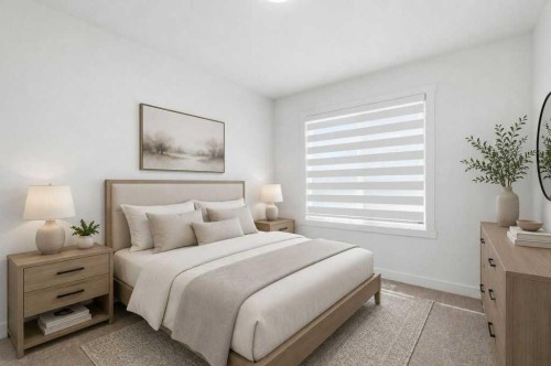 55 Heritage Manor, Cochrane, AB - Indoor Photo Showing Bedroom