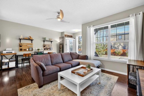 31 Cranford Close Se, Calgary, AB - Indoor Photo Showing Living Room