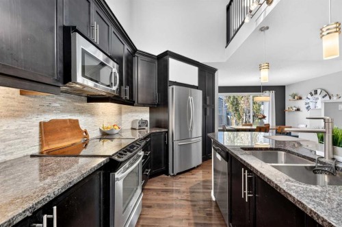31 Cranford Close Se, Calgary, AB - Indoor Photo Showing Kitchen With Stainless Steel Kitchen With Double Sink With Upgraded Kitchen