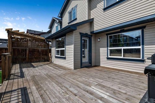 158 New Brighton Lane Se, Calgary, AB - Outdoor With Deck Patio Veranda With Exterior