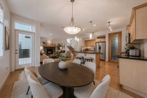109 Silverado Creek Crescent Sw, Calgary, AB - Indoor Photo Showing Dining Room