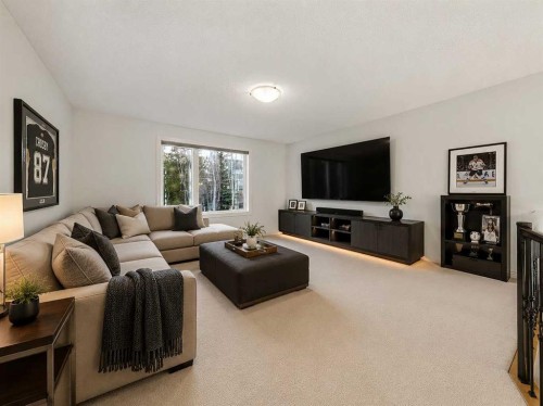 109 Silverado Creek Crescent Sw, Calgary, AB - Indoor Photo Showing Living Room