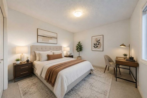 109 Silverado Creek Crescent Sw, Calgary, AB - Indoor Photo Showing Bedroom