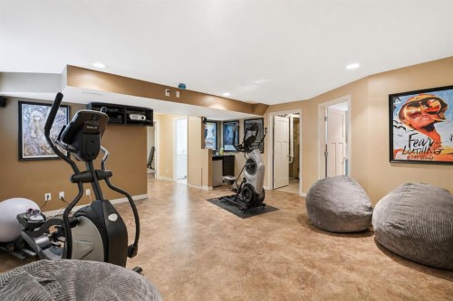 16 Sunset Terrace, Cochrane, AB - Indoor Photo Showing Gym Room