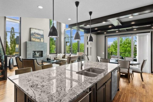29 Quarry Court Se, Calgary, AB - Indoor Photo Showing Kitchen With Double Sink With Upgraded Kitchen