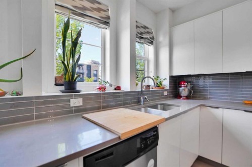 281 Walden Drive Se, Calgary, AB - Indoor Photo Showing Kitchen With Double Sink