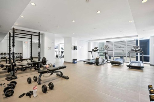 808-615 6 Avenue Se, Calgary, AB - Indoor Photo Showing Gym Room