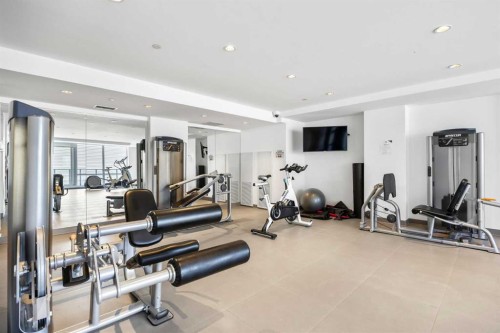 808-615 6 Avenue Se, Calgary, AB - Indoor Photo Showing Gym Room