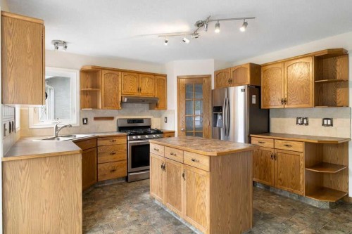 439 Douglas Woods Drive Se, Calgary, AB - Indoor Photo Showing Kitchen With Double Sink