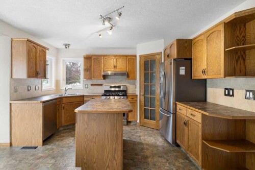 439 Douglas Woods Drive Se, Calgary, AB - Indoor Photo Showing Kitchen With Double Sink