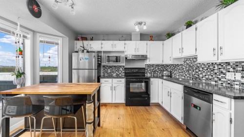 105 Bedford Manor Ne, Calgary, AB - Indoor Photo Showing Kitchen With Double Sink