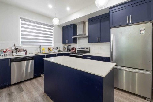 83 Cornerstone Link Ne, Calgary, AB - Indoor Photo Showing Kitchen With Upgraded Kitchen