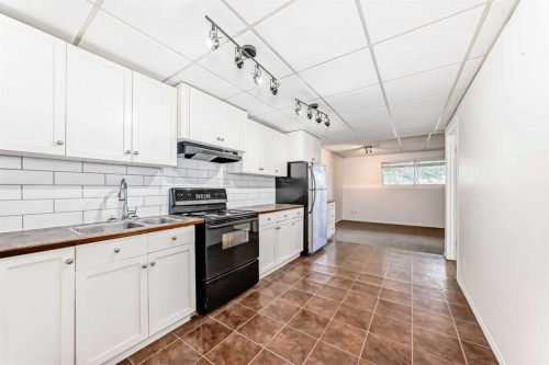 112 Albert Street Se, Airdrie, AB - Indoor Photo Showing Kitchen With Double Sink