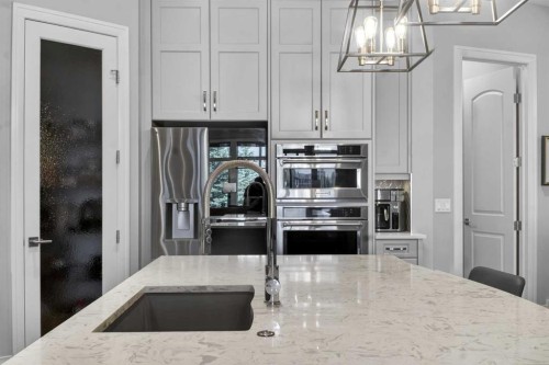233 Spring Water Close, Heritage Pointe, AB - Indoor Photo Showing Kitchen With Upgraded Kitchen