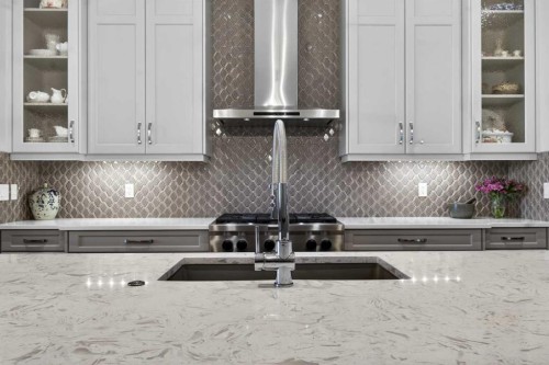 233 Spring Water Close, Heritage Pointe, AB - Indoor Photo Showing Kitchen With Upgraded Kitchen