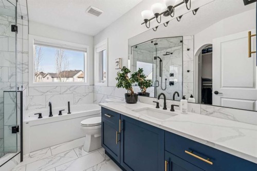 54 Elgin Meadows Green Se, Calgary, AB - Indoor Photo Showing Bathroom