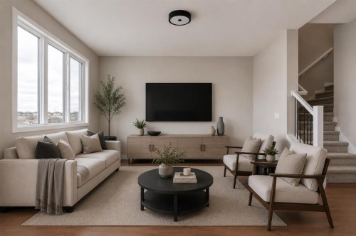 226 Greystone Boulevard, Cochrane, AB - Indoor Photo Showing Living Room