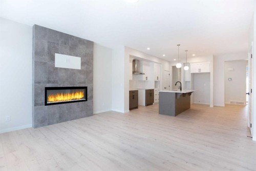 53 Creekside Passage Sw, Calgary, AB - Indoor With Fireplace
