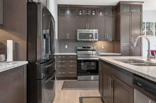45 Cityscape View Ne, Calgary, AB - Indoor Photo Showing Kitchen With Double Sink With Upgraded Kitchen