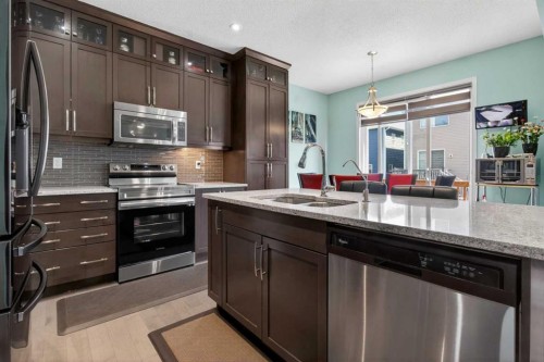 45 Cityscape View Ne, Calgary, AB - Indoor Photo Showing Kitchen With Double Sink With Upgraded Kitchen