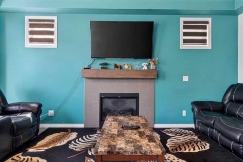 45 Cityscape View Ne, Calgary, AB - Indoor Photo Showing Living Room With Fireplace