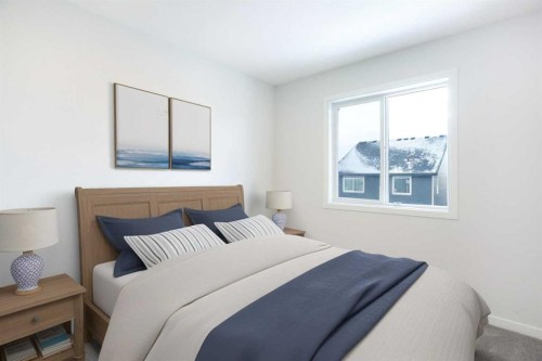49 Creekside Passage Sw, Calgary, AB - Indoor Photo Showing Bedroom