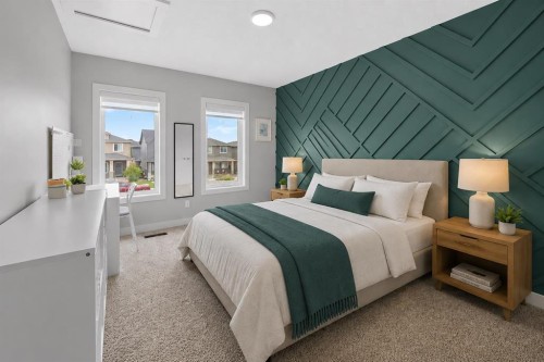 142 Sandstone Drive, Okotoks, AB - Indoor Photo Showing Bedroom