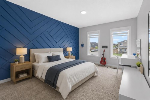 142 Sandstone Drive, Okotoks, AB - Indoor Photo Showing Bedroom