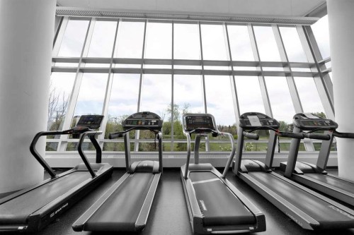 2203-77 Spruce Place Sw, Calgary, AB - Indoor Photo Showing Gym Room
